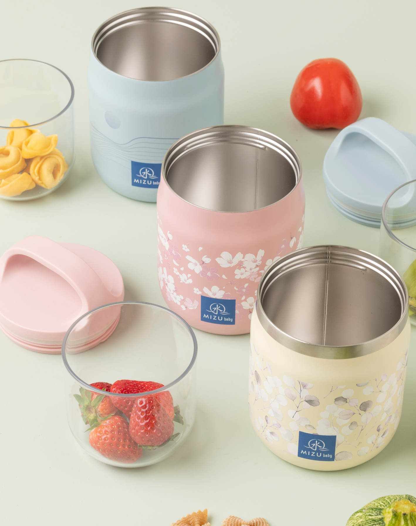 Yume Food 2in1 - Thermos pappa 600ml  Malva  - 600ml - Con contenitore 300ml in Tritan